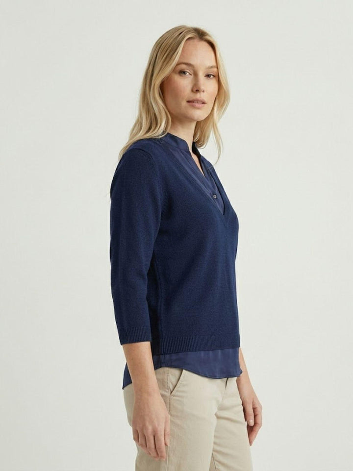 Maglia camicia blu 261231557 BLU ANDREA MORANDO 