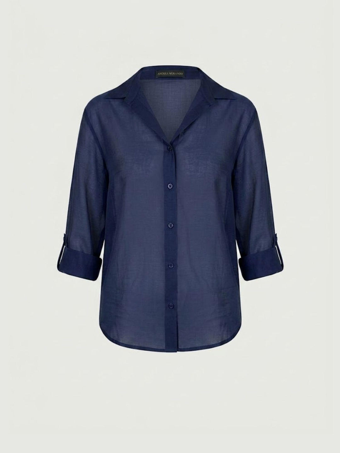 Camicia semitrasparente navy M796/071 1 ANDREA MORANDO 