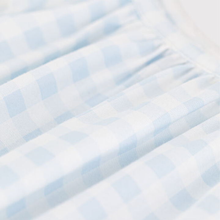 CAMICIA DA NOTTE STAMPA A QUADRETTI IN COTONE SOTTILE A06Y1 01 PETIT BATEAU 