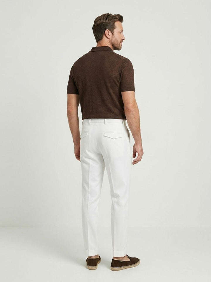 Pantalone chino con taschino bianco P-MARK 13 ANDREA MORANDO 
