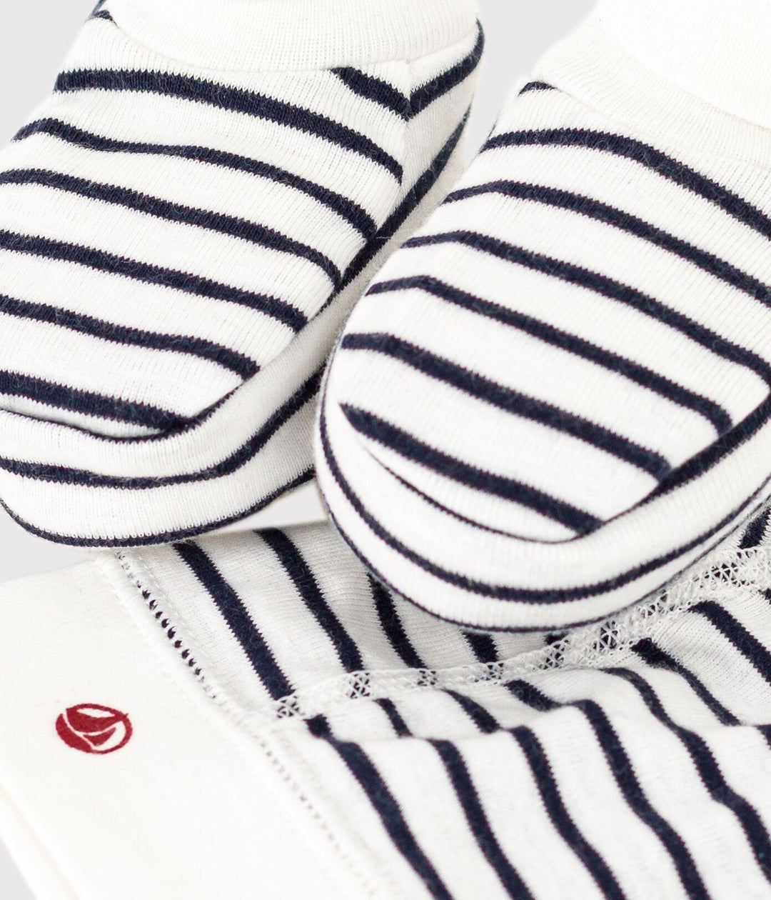 CONFEZIONE CON CUFFIETTA E BABBUCCE BEBÈ MARINIÈRE A081H 00 PETIT BATEAU 