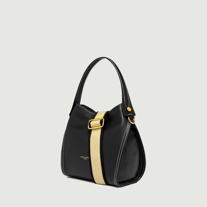 Borsa a spalla Gisella in pelle nera BS 10640 GRN-PL 001 GIANNI CHIARINI 