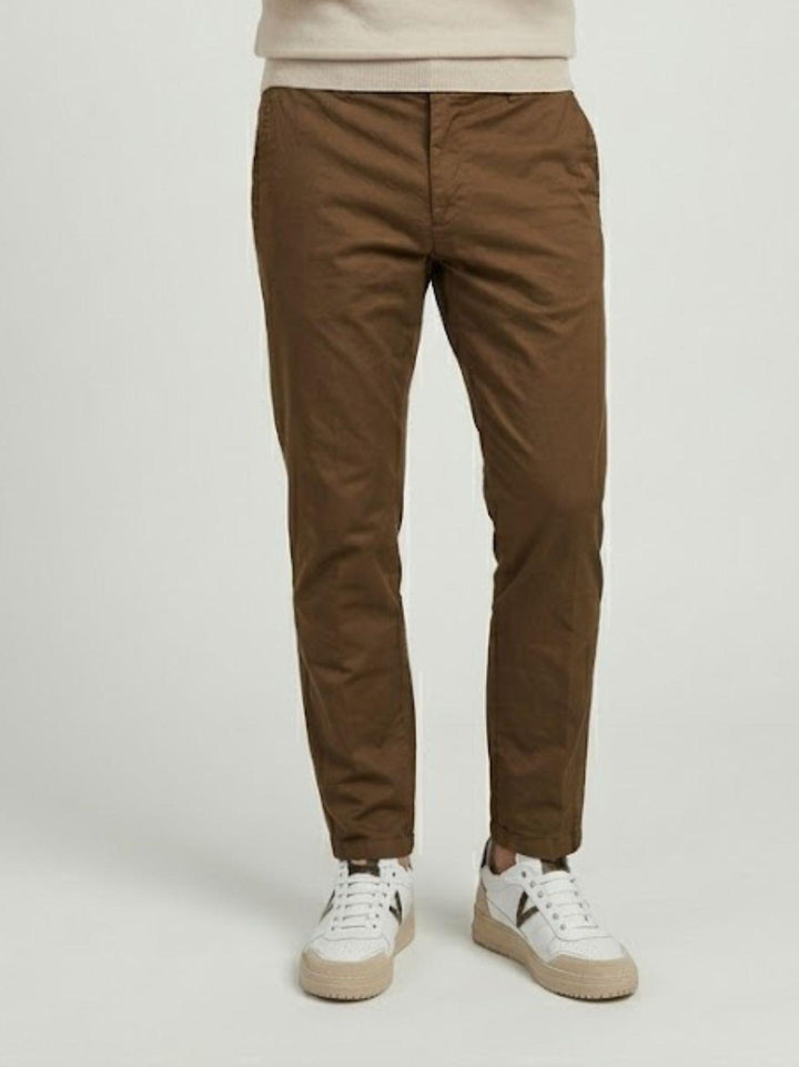 Pantalone chino in cotone cacao CO0123M 2009 ANDREA MORANDO 