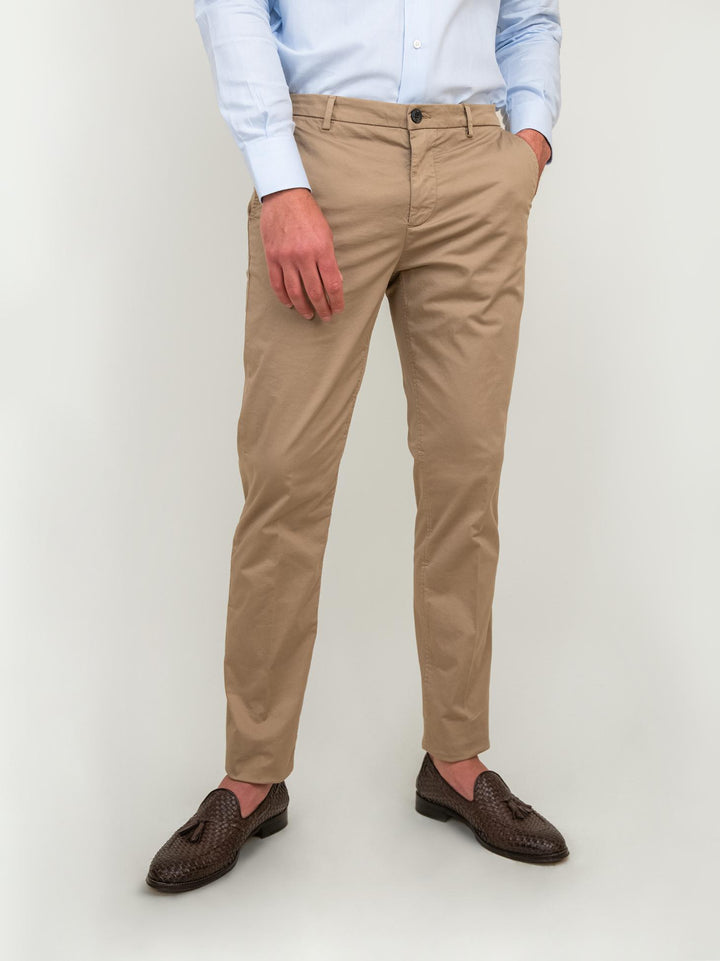 PANTALONE IN COTONE BEIGE T83/STR 209 NOLAB 