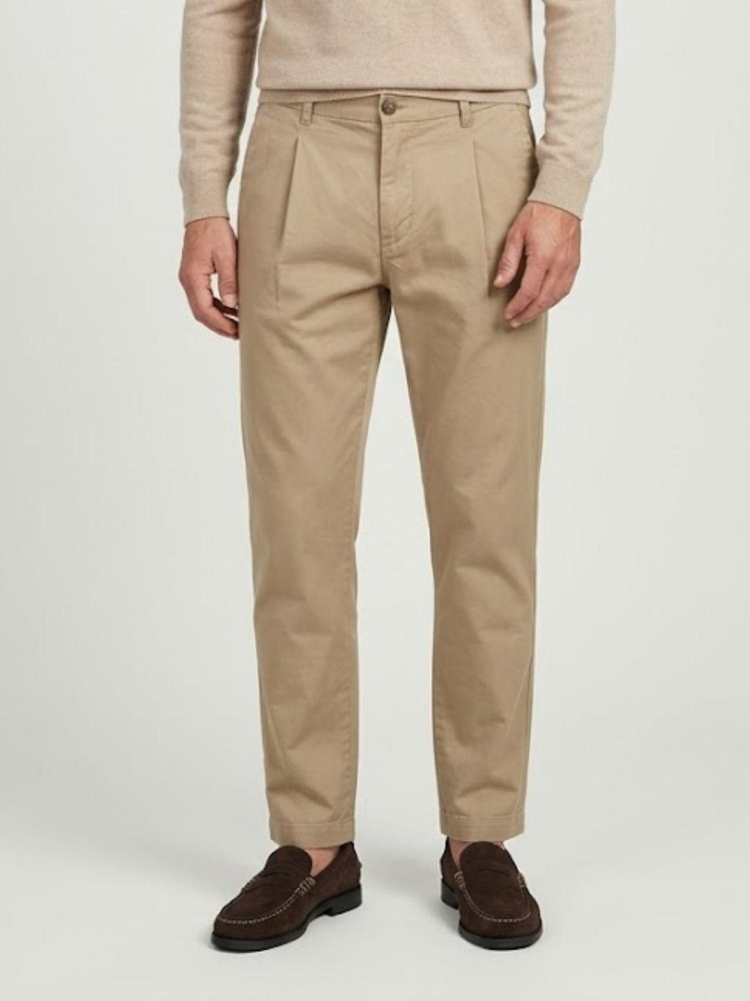 Pantalone chino in cotone beige BU26S33PAPA1461TWILL 114 ANDREA MORANDO 