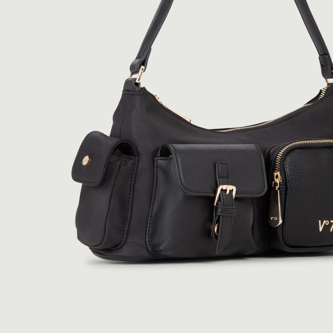 BORSA A SPALLA LILIANA IN NYLON NERO 73BS9EY02 NERO V73 