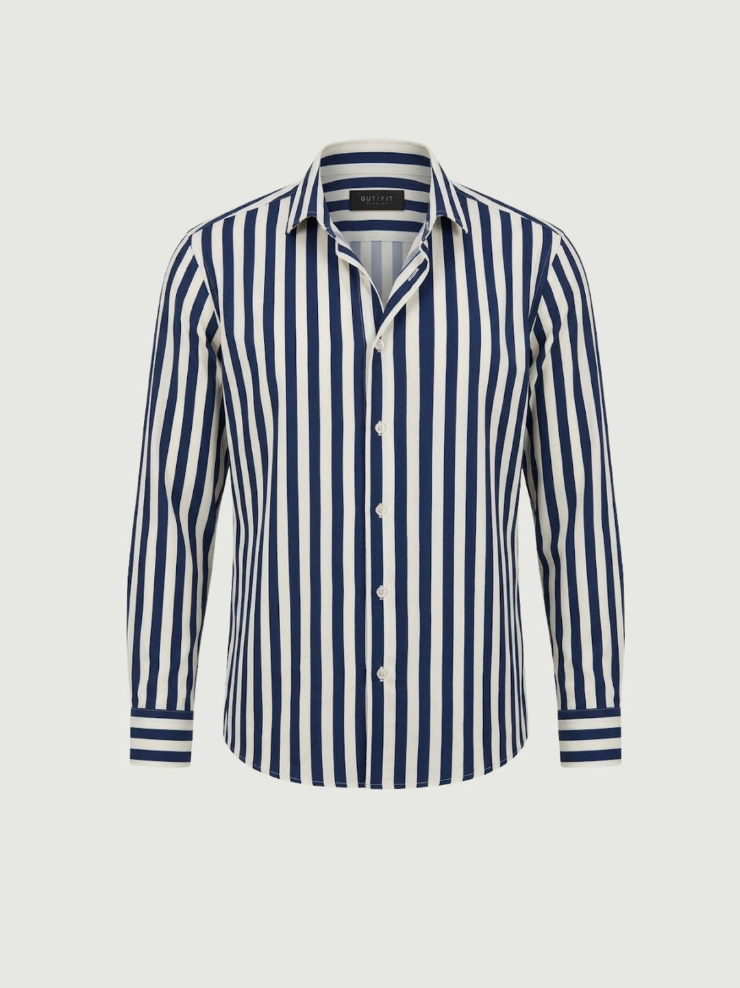 camicia no stiro a righe blu e bianche PA0021 7001 ANDREA MORANDO 