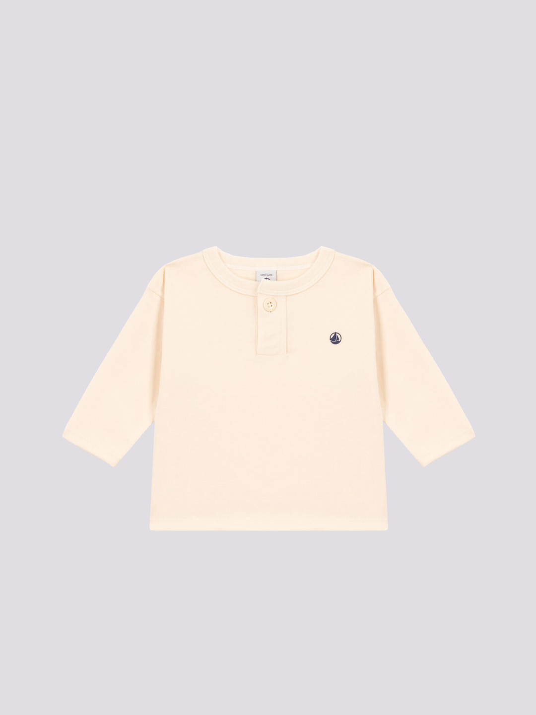 T-SHIRT A MANICHE LUNGHE IN JERSEY PER BEBÈ A095G 01 PETIT BATEAU 