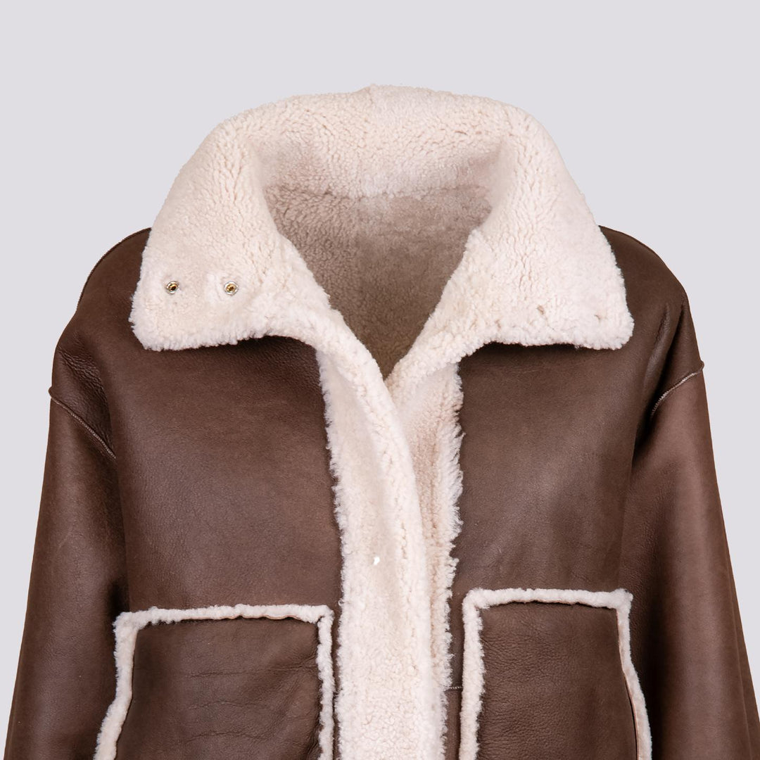 MONTONE "GIGR" REVERSIBILE IN PELLE MARRONE CHIARO GIGR 312 JACK LEATHER 