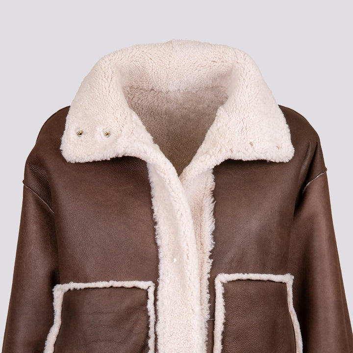 MONTONE "GIGR" REVERSIBILE IN PELLE MARRONE CHIARO GIGR 312 JACK LEATHER 