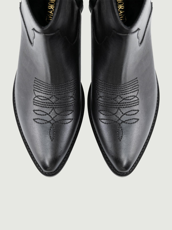 TEXANO IN PELLE  NERO 1914 CRUST-NERO ANDREA MORANDO 