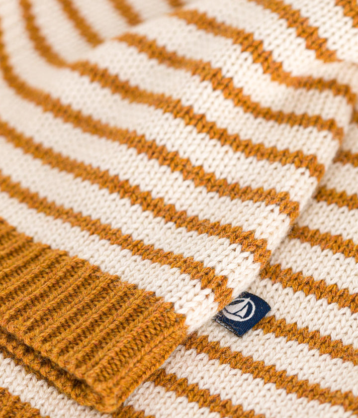 Pullover in maglia di lana e cotone neonato A0B3T 07 PETIT BATEAU 