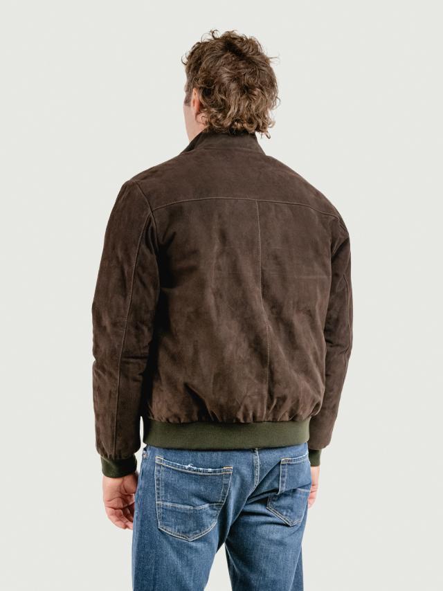 GIACCA ELVIS IN CAMOSCIO TESTA MORO ELVIS 86 JACK LEATHER 
