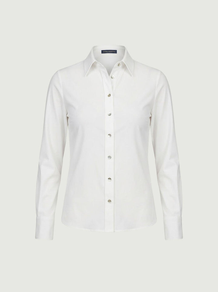 Camicia elasticizzata bianca 4004 BIANCA ANDREA MORANDO 