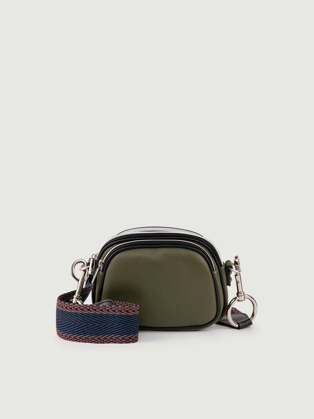 BORSA A TRACOLLA TRIS IN PELLE VERDE TRIS OLIVA ANDREA MORANDO 