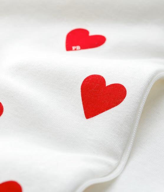 Sacco nanna bianco con stampa a cuori tog 2  in cotone A0BTS 01 PETIT BATEAU 