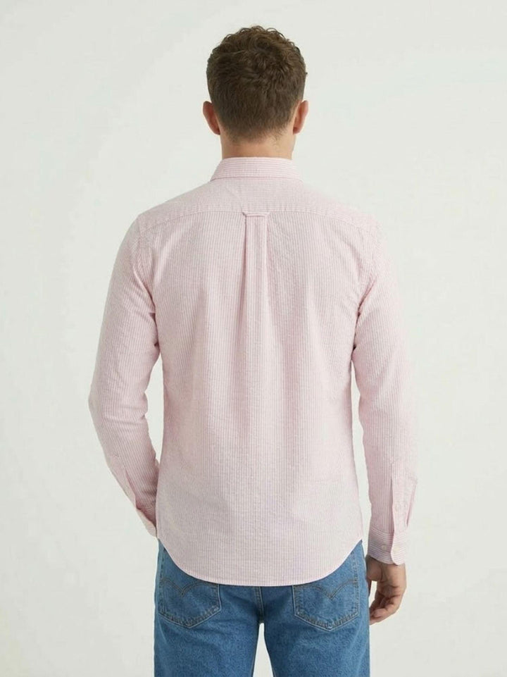 Camicia in cotone a righe bianche e rosa BRAD/SEB16S36 01 BAGGIES 