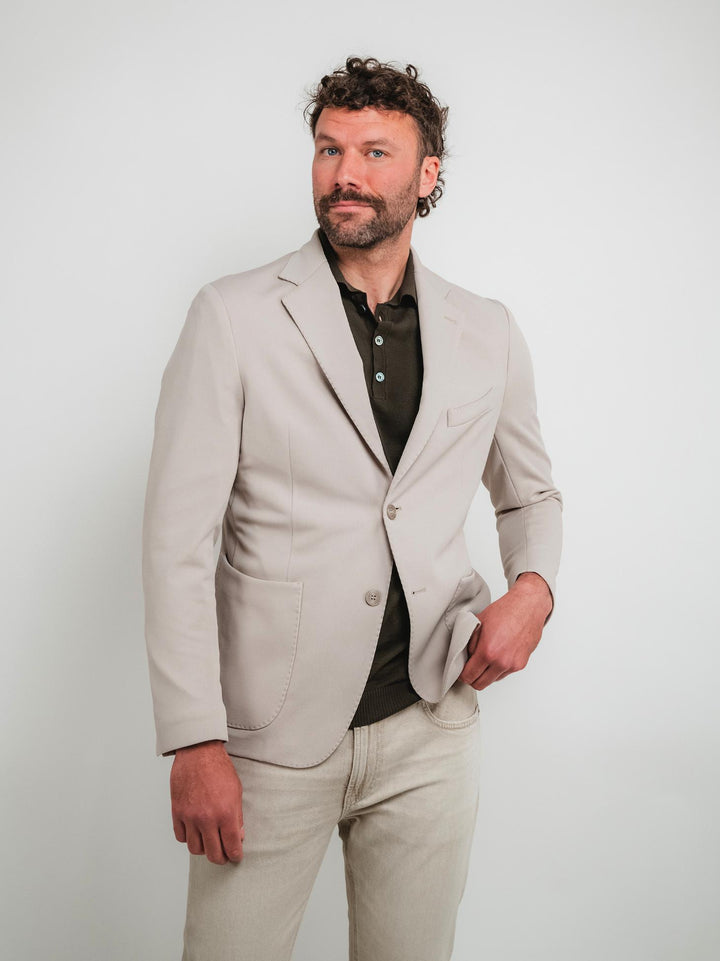 BLAZER MONOPETTO BEIGE PONZA CREMA ANDREA MORANDO 