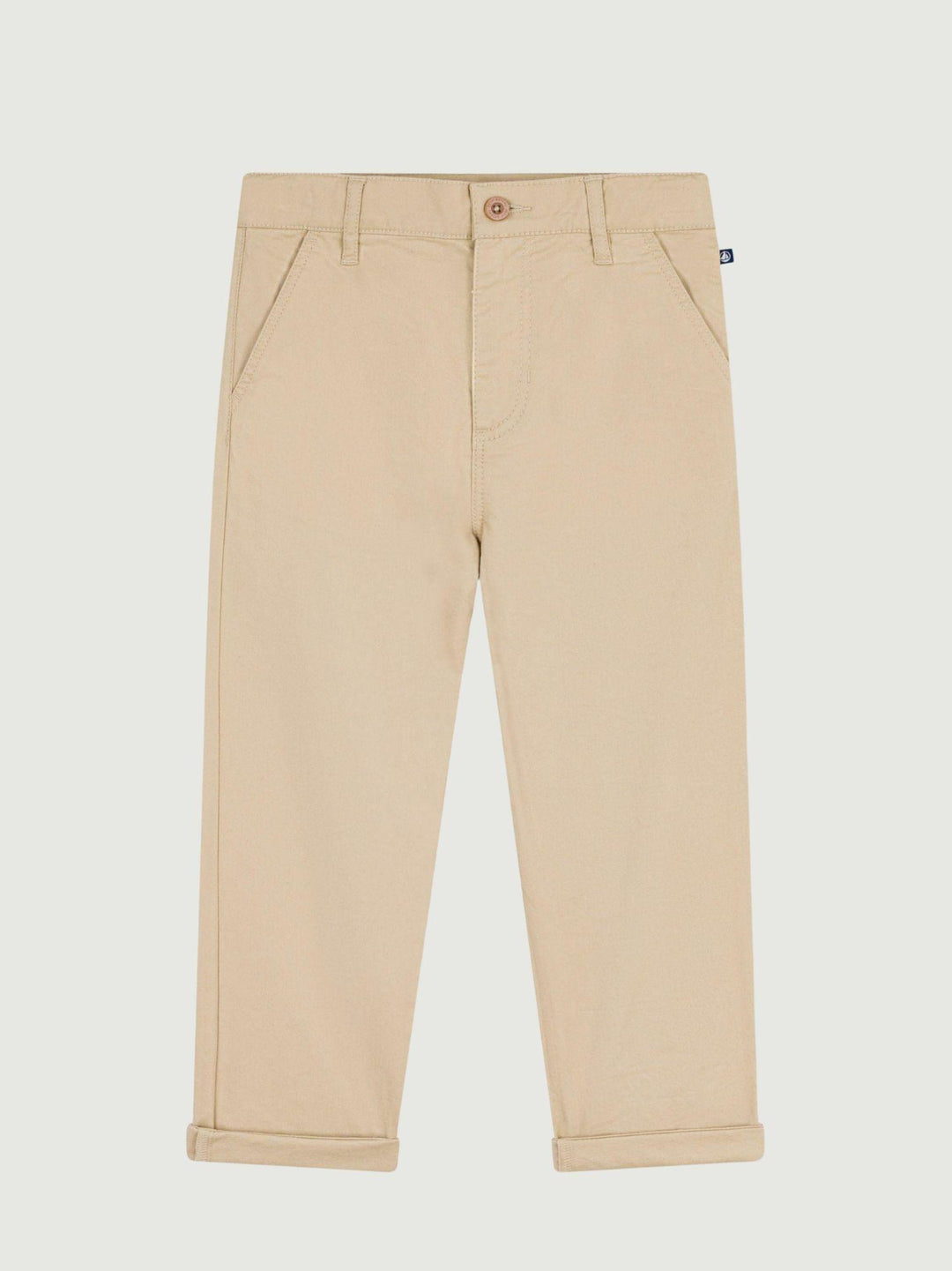 Pantaloni in serge beige A0FMV 02 PETIT BATEAU 