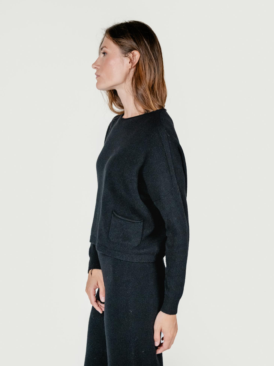 MAGLIA CORTA CON TASCHE NERO 017061 0010 BIMOR 