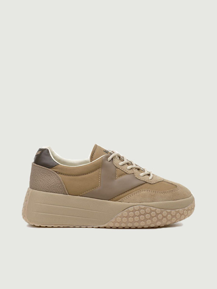 SNEAKER 9768 CON RIALZO TAUPE E NOCCIOLA 9768 446 KEH.NOO 