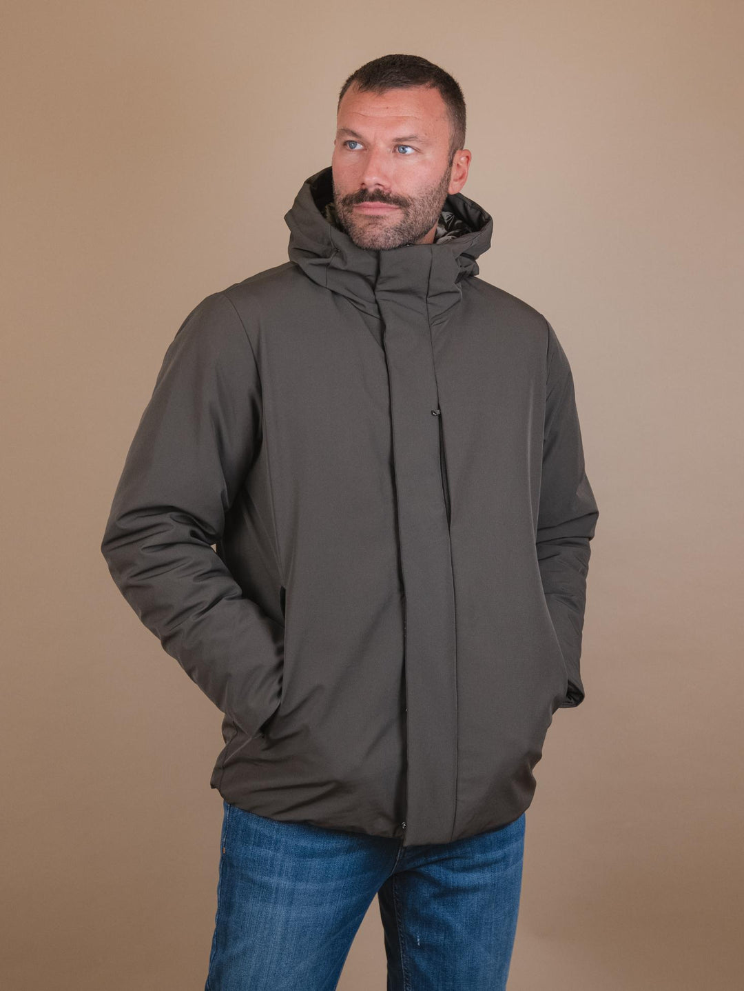 PARKA IMBOTTITO IN TESSUTO TECNICO VERDE VAUGHAN BKOL CANADIENS 