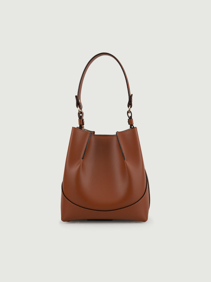 MINI SECCHIELLO IN PELLE MARRONE 389 CUOIO GIANNI NOTARO 