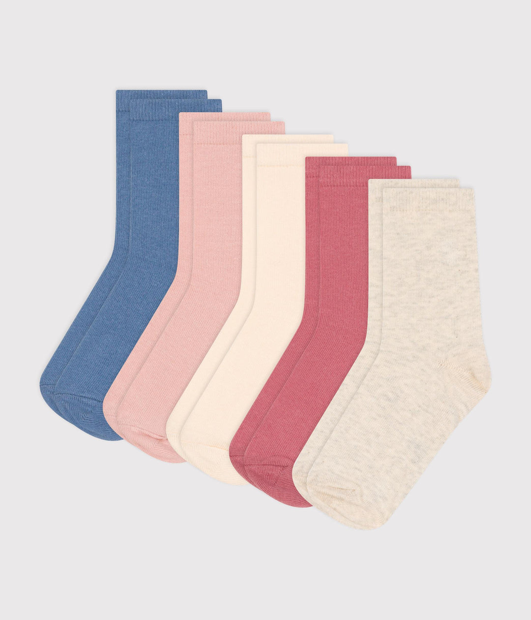 5 paia di calze in cotone tinta unita A0B8T 00 PETIT BATEAU 