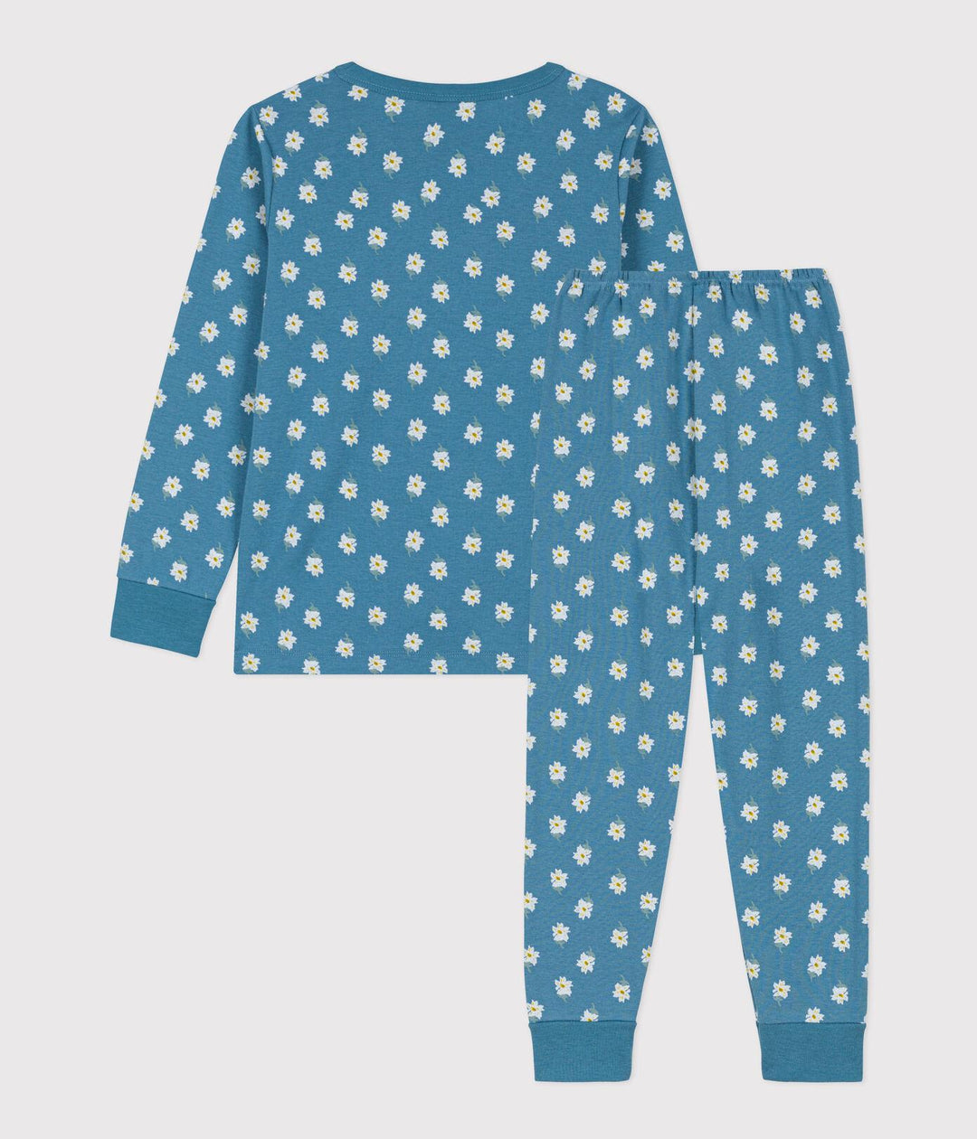 PIGIAMA FIORE BAMBINA A FIORI IN COTONE A0859 01 PETIT BATEAU 