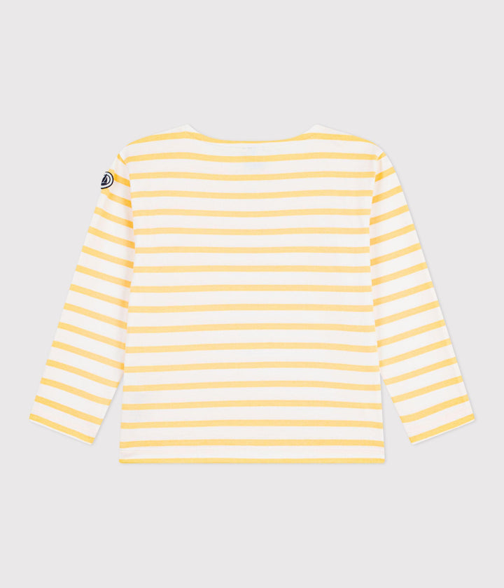 Marinière giallo e bianco A0FR6 02 PETIT BATEAU 