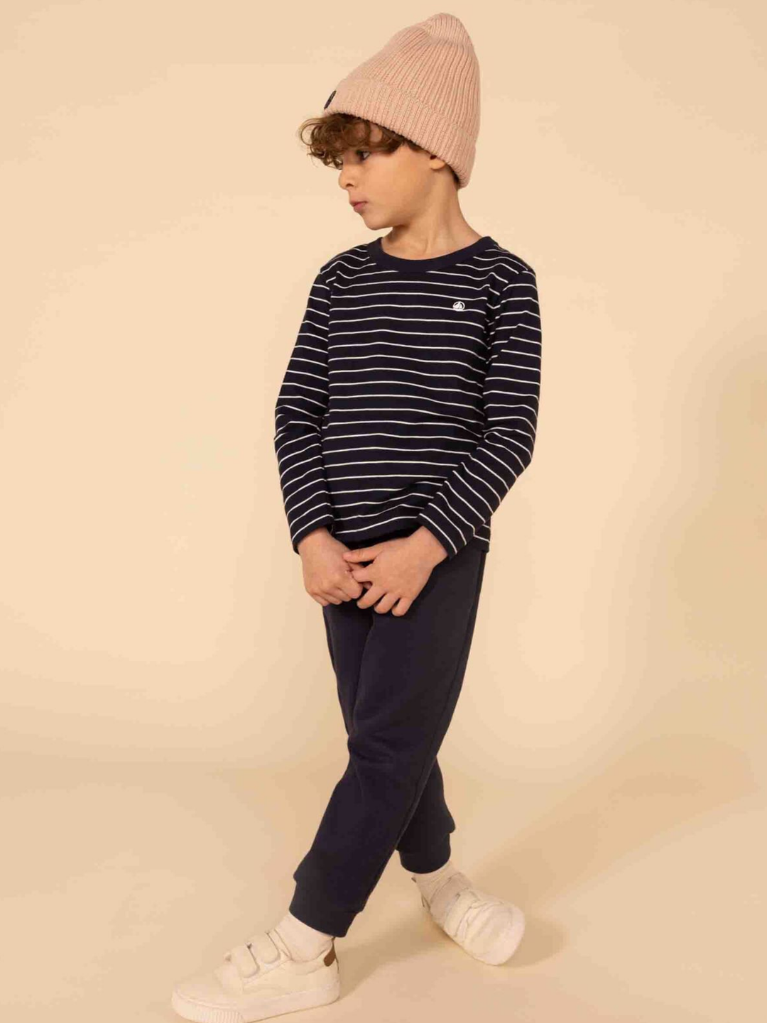 T-SHIRT A MANICHE LUNGHE IN COTONE BAMBINO A080S 01 PETIT BATEAU 