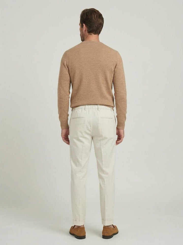 Pantalone in liocell con coulisse panama Y0007M 1001 ANDREA MORANDO 