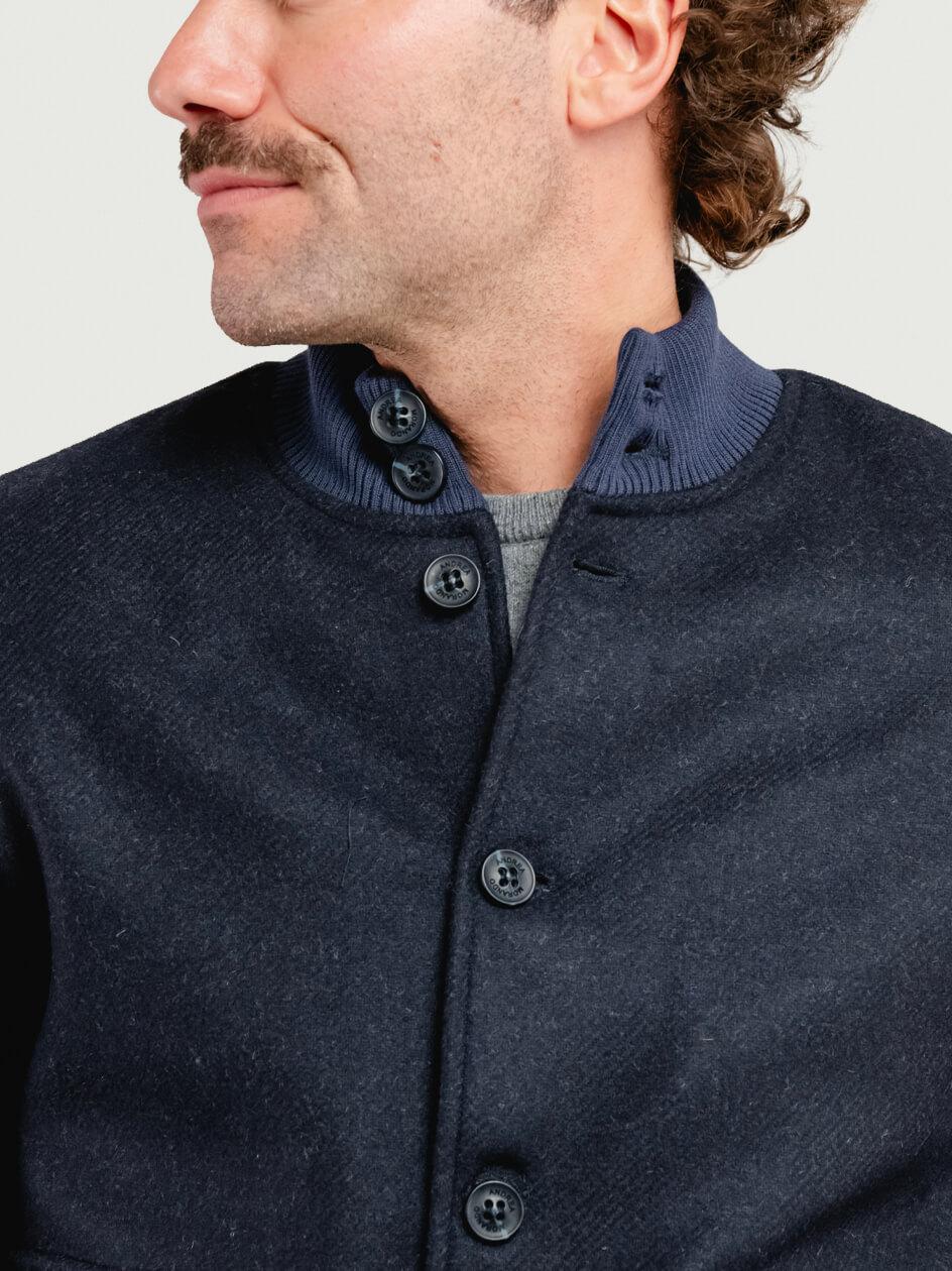 BOMBER IN LANA BLU BOMBER NAVY ANDREA MORANDO 