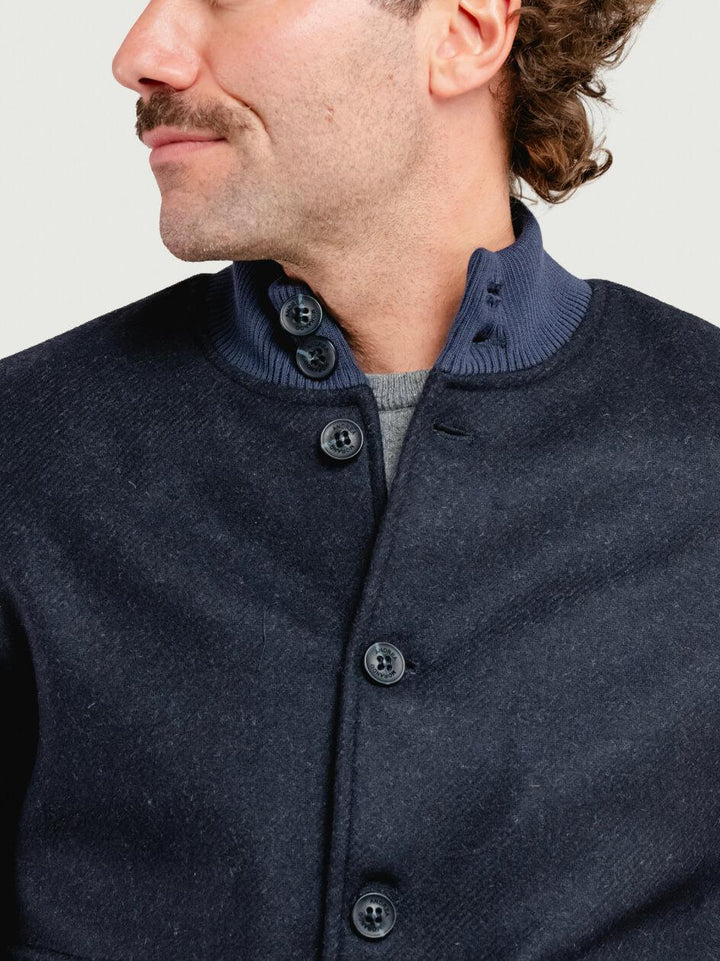 BOMBER IN LANA BLU BOMBER NAVY ANDREA MORANDO 