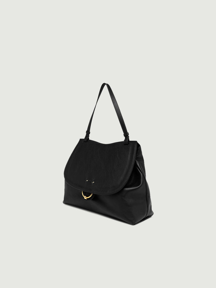 BORSA MARLENE IN PELLE NERA 10921 PNG 001 GIANNI CHIARINI 
