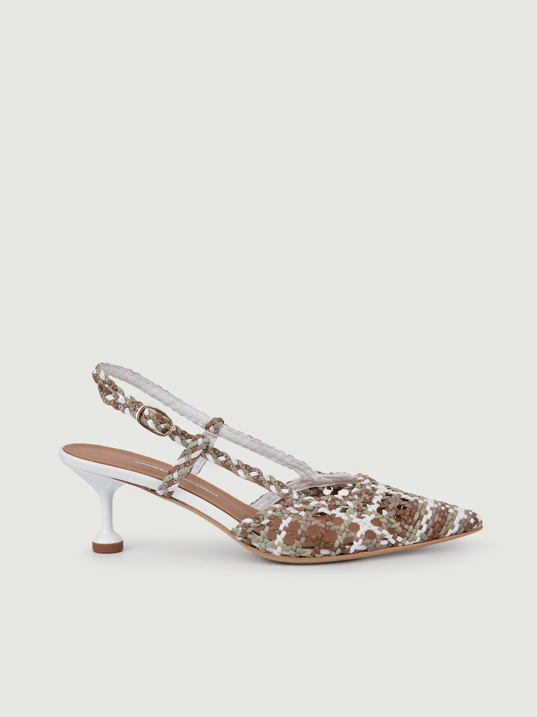 CHANEL SLING BACK CON INTRECCIO 5120 MULTI WHITE SEA ANDREA MORANDO 