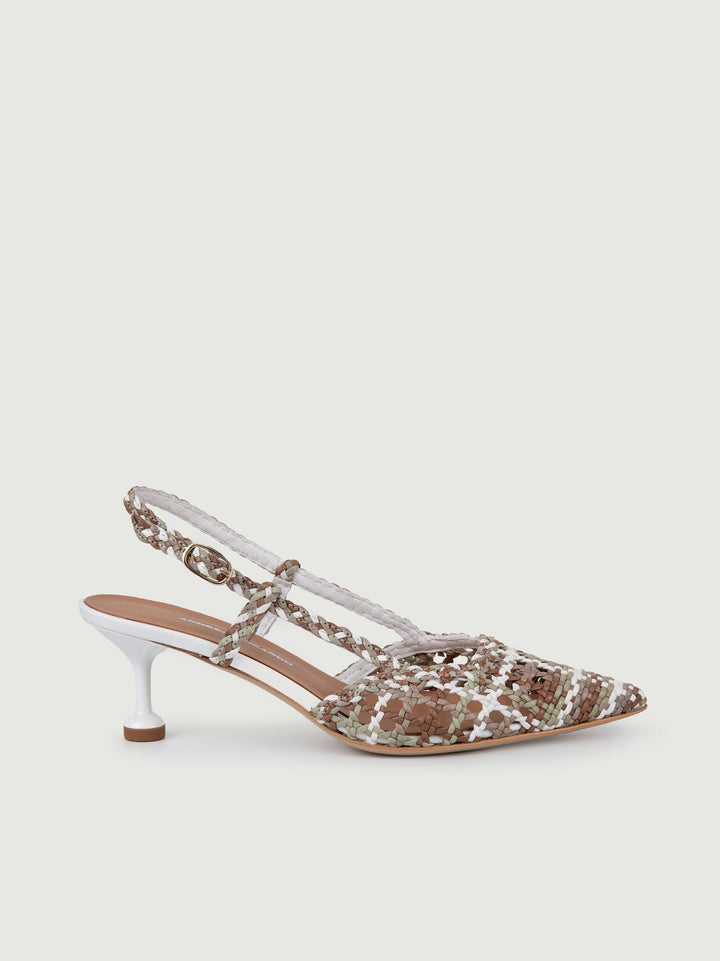 CHANEL SLING BACK CON INTRECCIO 5120 MULTI WHITE SEA ANDREA MORANDO 