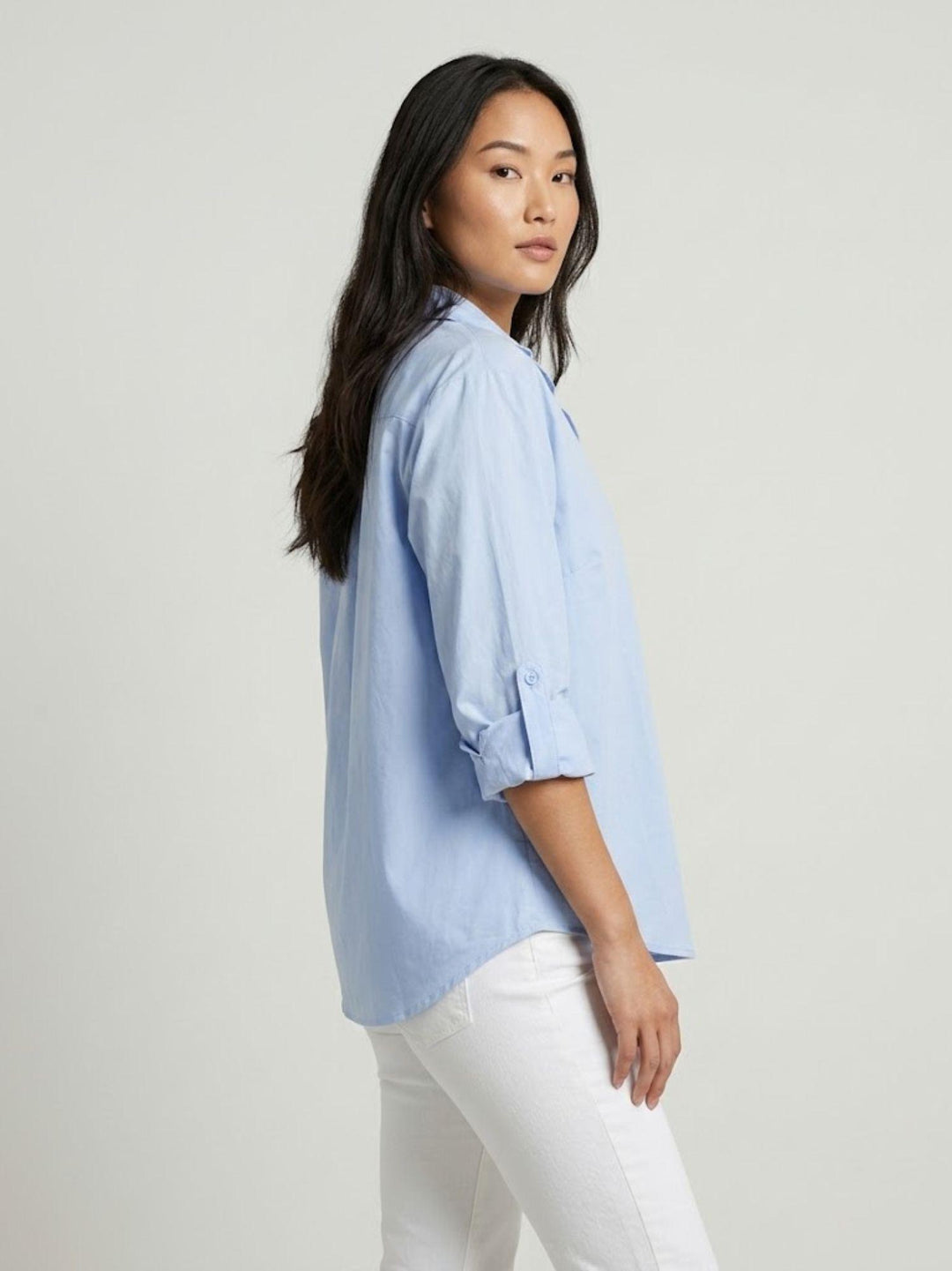 Camicia in cotone azzurro M796/221 152 ANDREA MORANDO 