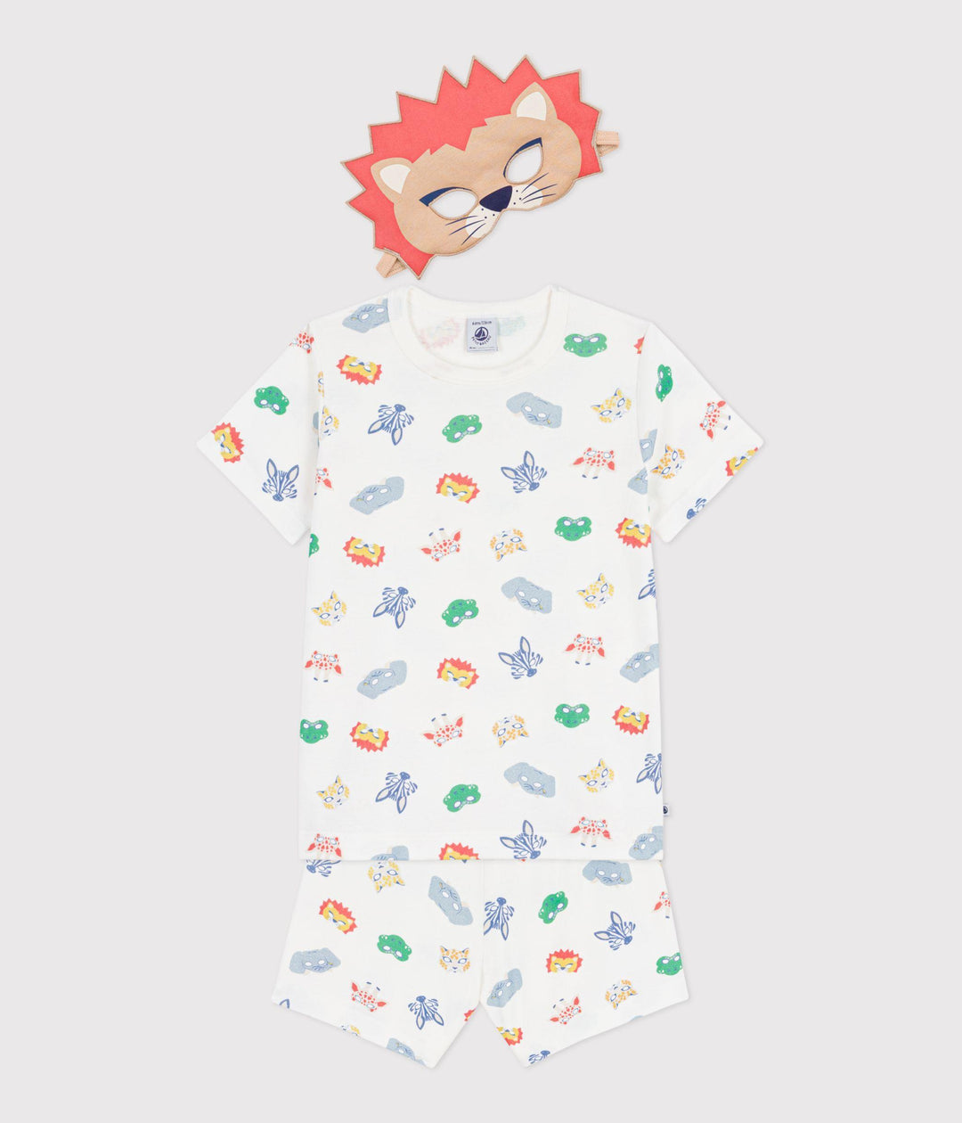 Pigiama stampa animali savana con maschera A0F6P 01 PETIT BATEAU 
