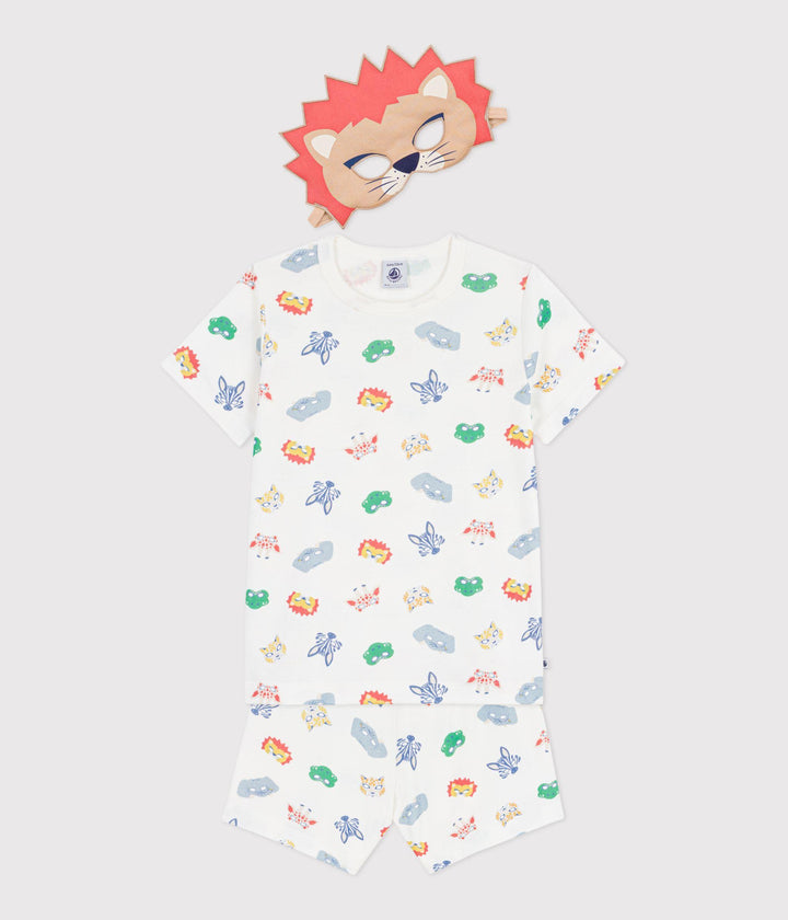 Pigiama stampa animali savana con maschera A0F6P 01 PETIT BATEAU 