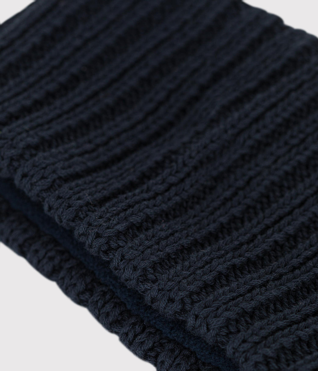Snood nero in maglia foderata in pile neonato A0BRV 01 PETIT BATEAU 