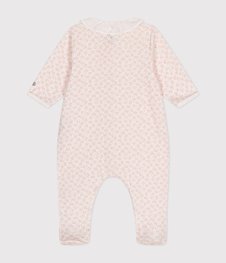 TUTINA PIGIAMA FANTASIA A FIORI IN COTONE BEBÈ A09G7 01 PETIT BATEAU 