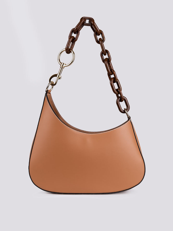 Borsa in pelle cuoio con tracolla in osso Curvy CURVY CUOIO BIMOR 