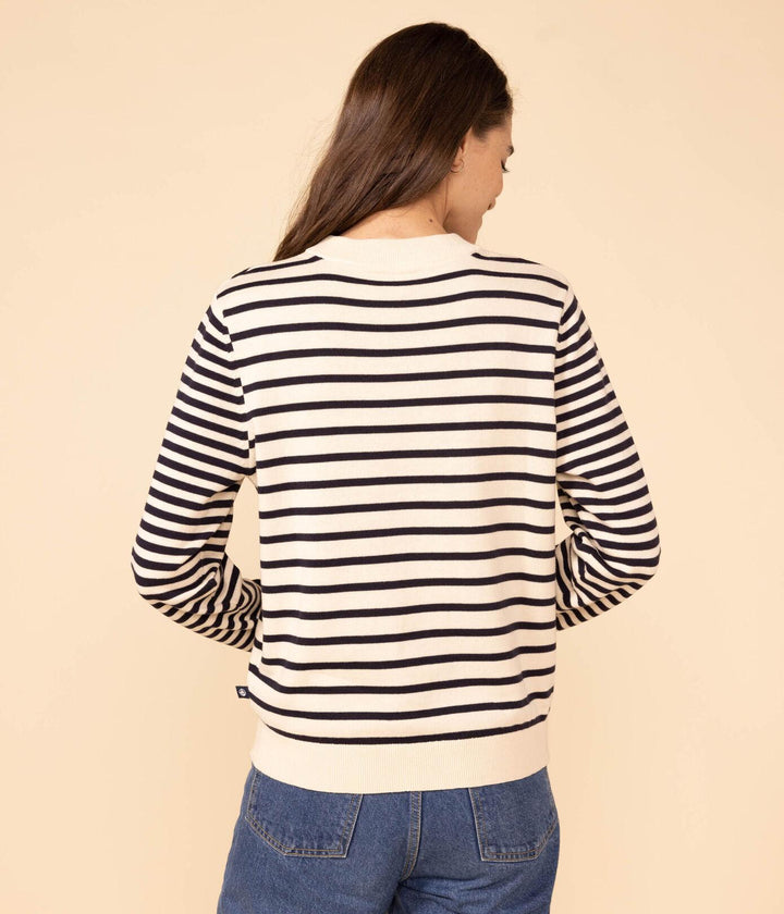 PULLOVER IN COTONE MARINIÈRE DONNA A089W 01 PETIT BATEAU 