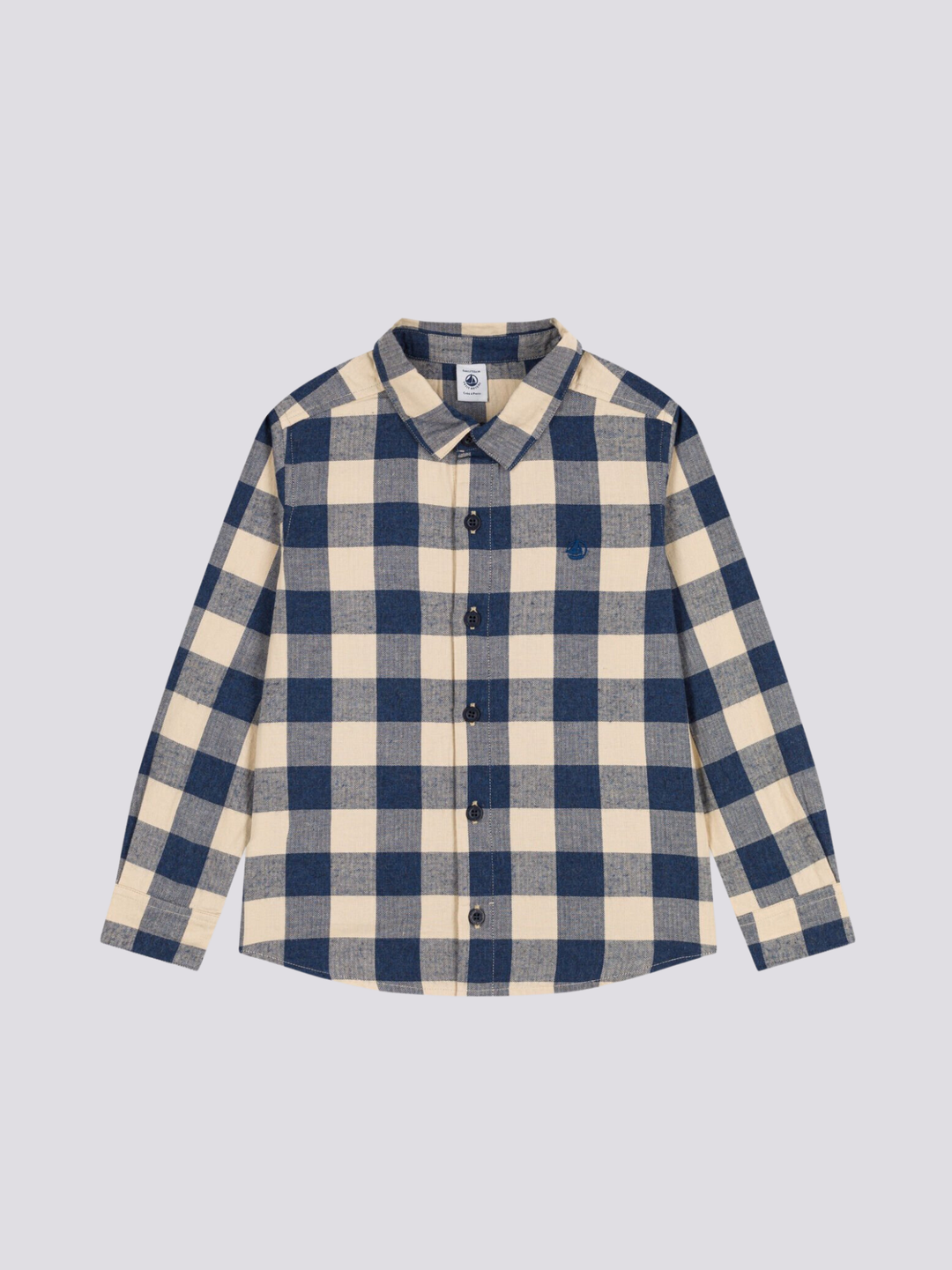 CAMICIA A QUADRI IN FLANELLA DI COTONE A08BS 01 PETIT BATEAU 