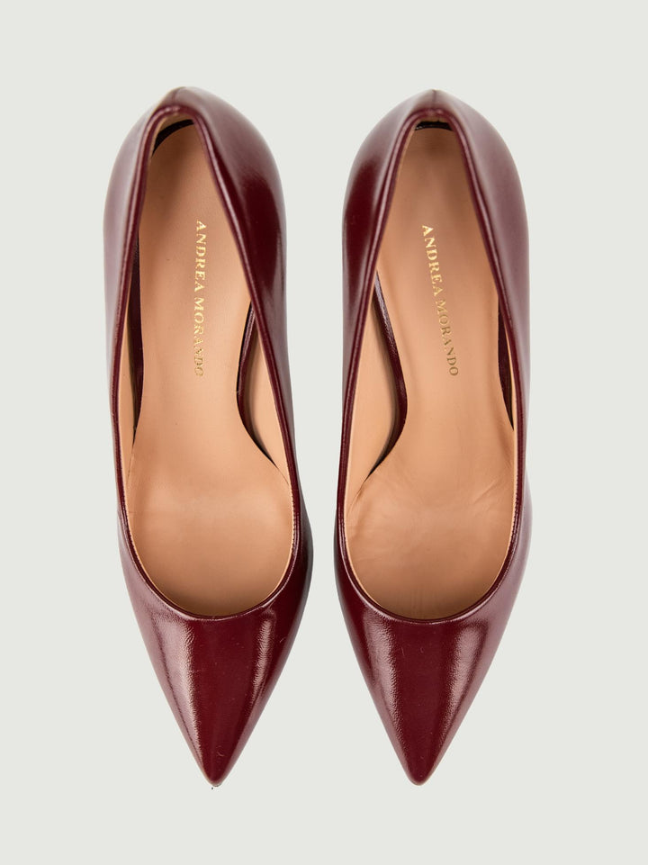 DÉCOLLETÉ IN PELLE NAPLAK BORDEAUX V400723977 BORDEAUX ANDREA MORANDO 