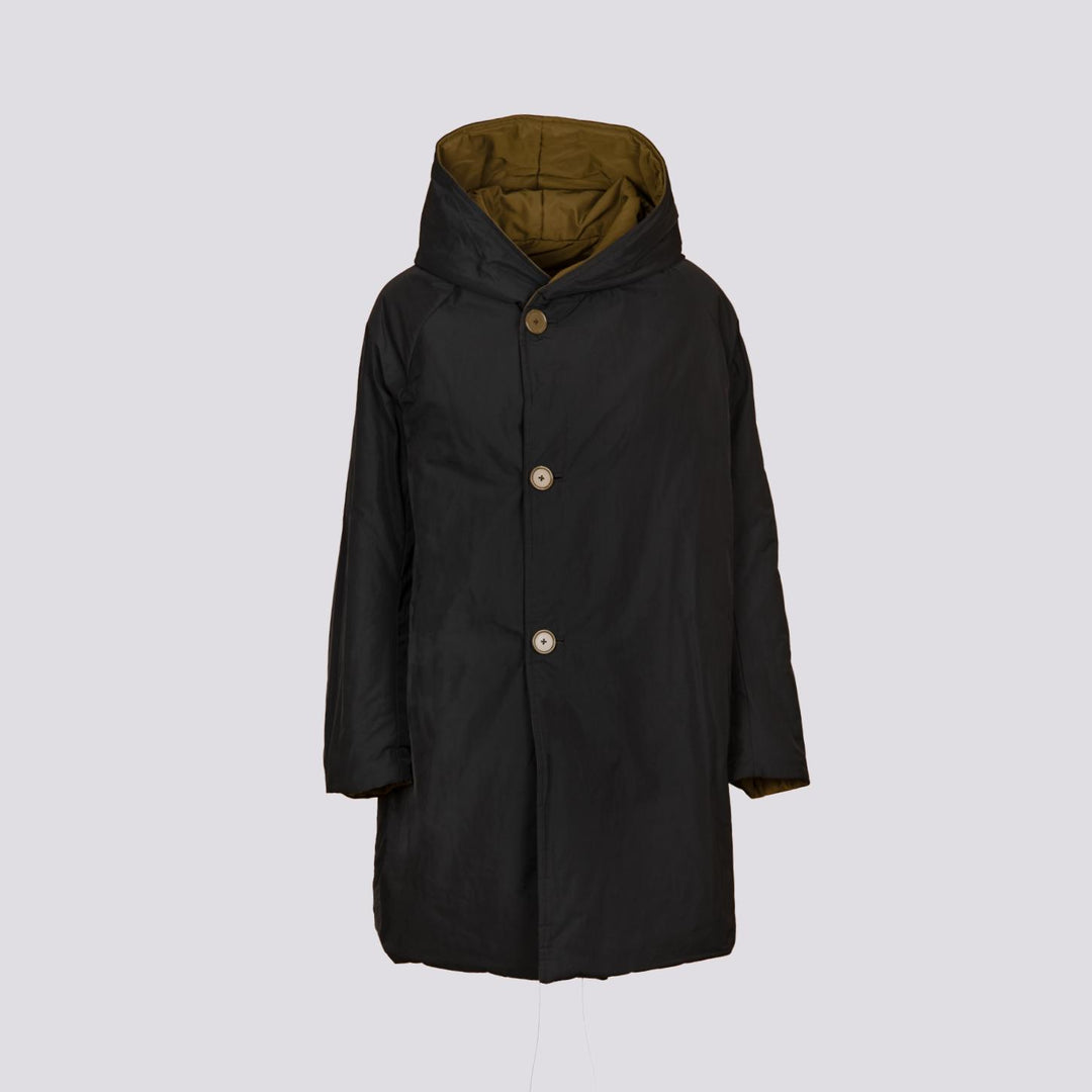IMPERMEABILE REVERSIBILE WATER REPELLENT VERDE E NERO 9410 7790 OOFWEAR 
