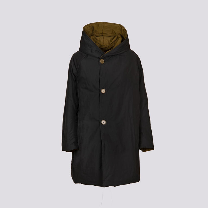 IMPERMEABILE REVERSIBILE WATER REPELLENT VERDE E NERO 9410 7790 OOFWEAR 