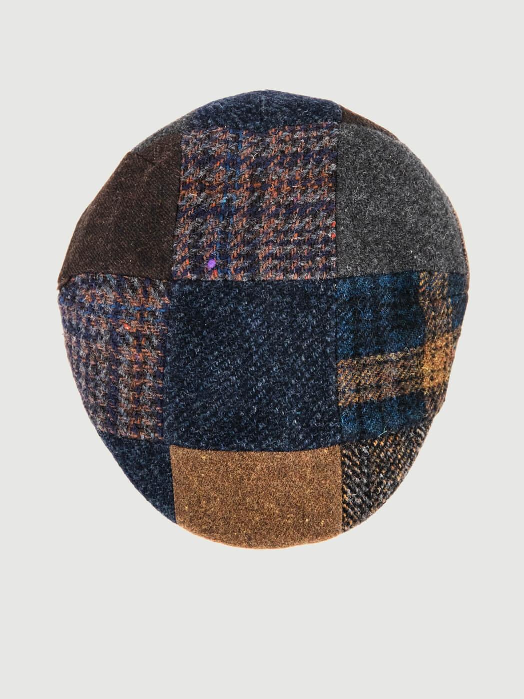 COPPOLA IN LANA A QUADRI MULTICOLOR BLU CP4042 BLU ANDREA MORANDO 