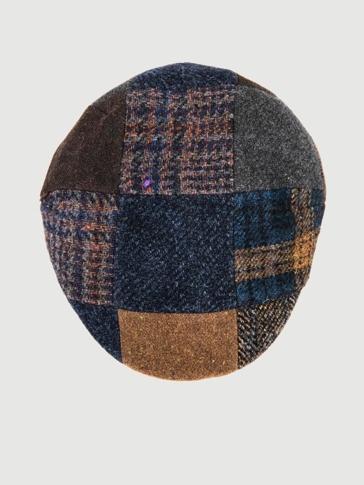 COPPOLA IN LANA A QUADRI MULTICOLOR BLU CP4042 BLU ANDREA MORANDO 